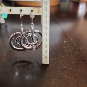 Chico’s silver-tone Double Oval Drop Earrings